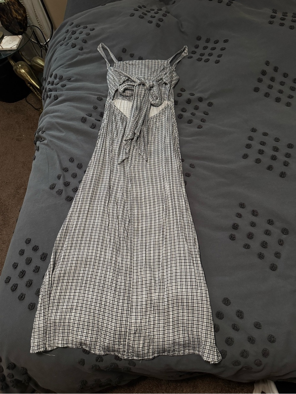 Urban Outfitters Black and White Gingham Maxi Dress
